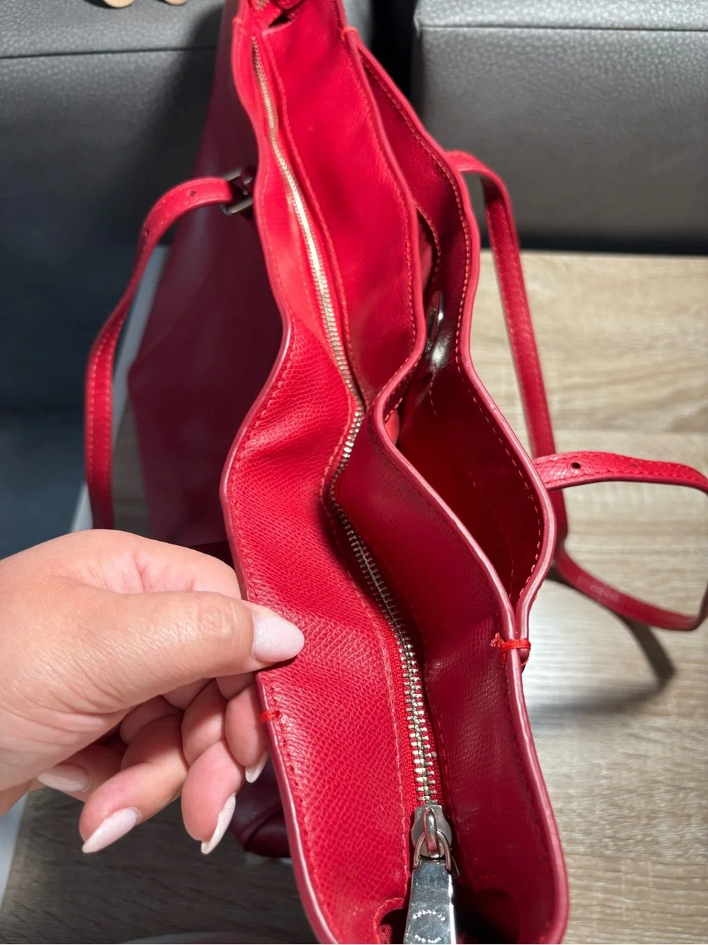 Coach Scarlet Crossgrain Leather Turnlock Tote